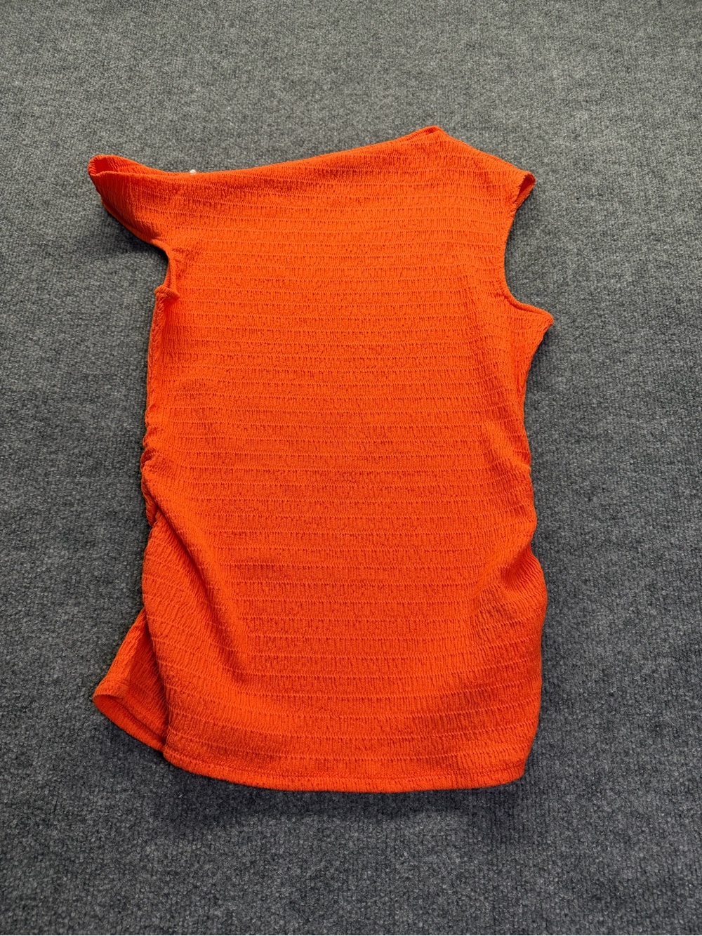 Women’s Sleeveless Textured Knit Top in Bright Orange